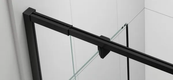 POLYSAN - EASY BLACK otočné sprchové dvere 760-900, sklo Brick EL1638B
