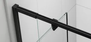POLYSAN - EASY BLACK otočné sprchové dvere 760-900, sklo Brick EL1638B
