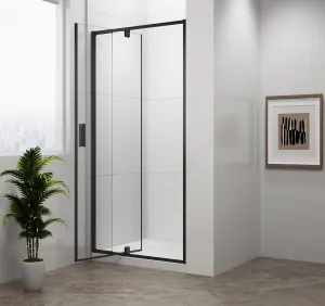 POLYSAN - EASY BLACK otočné sprchové dvere 760-900, číre sklo EL1615B