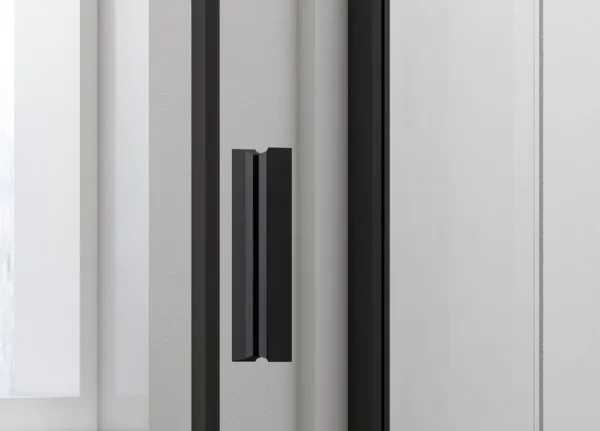 POLYSAN - EASY BLACK otočné sprchové dvere 760-900, sklo Brick EL1638B