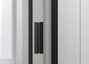 POLYSAN - EASY BLACK otočné sprchové dvere 760-900, sklo Brick EL1638B