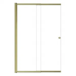 BESCO - Vaňová zástena EASY SLIDE GOLD - FARBA rámu - Zlatá, Rozmer A - 100 cm, Smer zatvárania - Univerzálny Ľavé / Pravé, Výplň - Číre bezpečnostné sklo - 4 mm BCEASL100GC