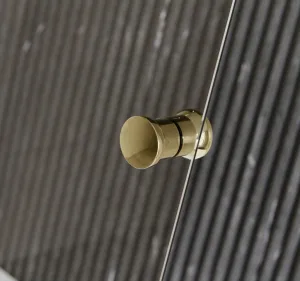 BESCO - Vaňová zástena EASY SLIDE GOLD - FARBA rámu - Zlatá, Rozmer A - 100 cm, Smer zatvárania - Univerzálny Ľavé / Pravé, Výplň - Číre bezpečnostné sklo - 4 mm BCEASL100GC