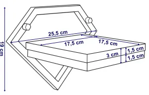 TZB Nástěnný květinový stojan DORON černý/dub craft