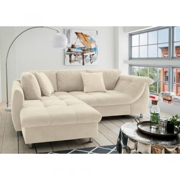 Livetastic ROHOVÁ SEDACIA SÚPRAVA, textil, béžová