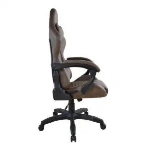 Ergonomická kancelárska stolička s vankúšikmi, hnedá