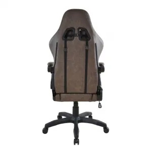 Ergonomická kancelárska stolička s vankúšikmi, hnedá