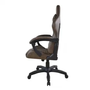 Ergonomická kancelárska stolička s vankúšikmi, hnedá