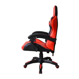 Ergonomická kancelárska stolička s vankúšikmi, čierno-červen