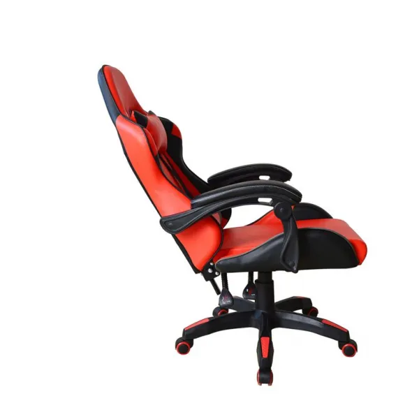 Ergonomická kancelárska stolička s vankúšikmi, čierno-červen
