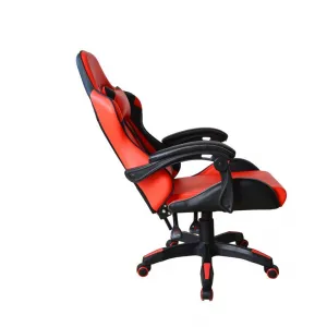 Ergonomická kancelárska stolička s vankúšikmi, čierno-červen