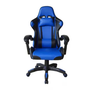 Ergonomická herná stolička s vankúšikmi, modrá