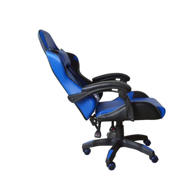 Ergonomická herná stolička s vankúšikmi, modrá