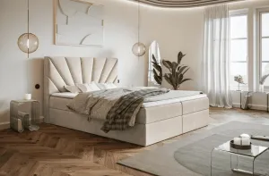 Elvisia Manželská posteľ EMMA Boxspring 6 | 160 x 200 cm Prevedenie: Posteľ s topperom