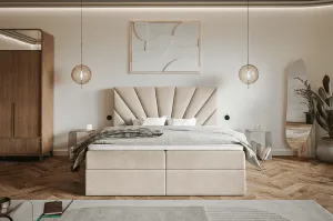 Elvisia Manželská posteľ EMMA Boxspring 6 | 160 x 200 cm Prevedenie: Posteľ s topperom