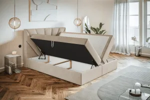Elvisia Manželská posteľ EMMA Boxspring 6 | 160 x 200 cm Prevedenie: Posteľ s topperom