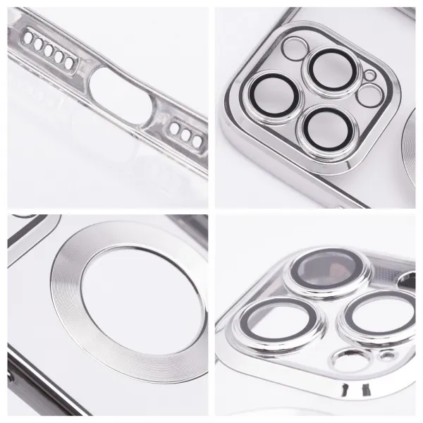OEM Glam kryt pre Apple iPhone 16 Pro, Strieborný