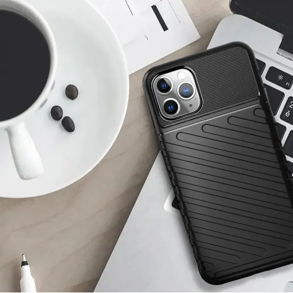 OEM Thunder kryt pre Apple iPhone 16 Pro, Čierny