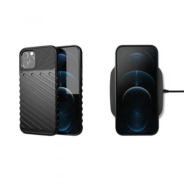 OEM Thunder kryt pre Apple iPhone 16 Pro, Čierny