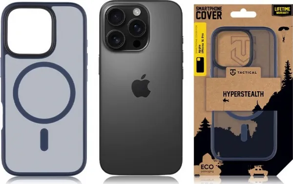 Tactical MagForce Hyperstealth kryt, iPhone 16 Pro, tmavo modrý