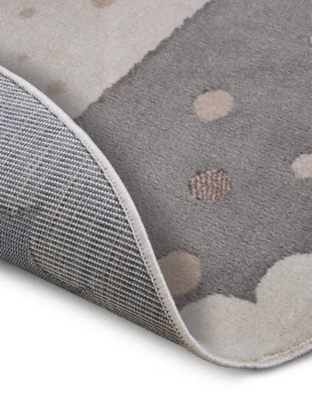 Hanse Home Collection koberce Detský koberček Adventures 105969 Cream Grey - 140x140 (priemer) kruh cm