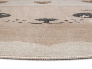 Hanse Home Collection koberce Detský koberček Adventures 105963 Cream Beige - 100x100 (priemer) kruh cm