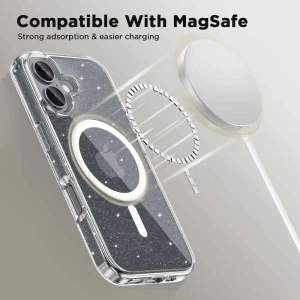 Tech-Protect Flexair Hybrid MagSafe kryt na iPhone 16, glitter