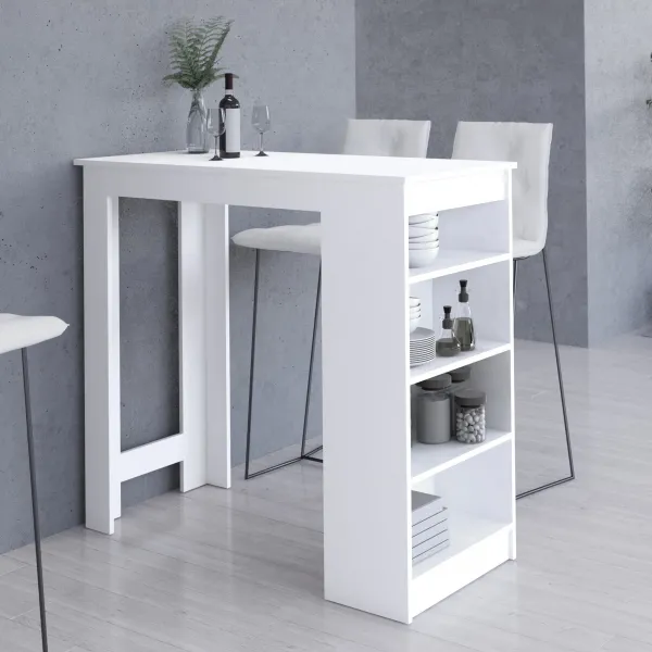 Ak furniture Barový stôl Ruto biely