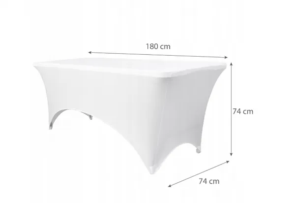 DomTextilu Bielyobrusnacateringovýstôlsrozmerom180cm 61057 Biela