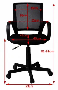Ak furniture Detská otočná stolička FAUN modrá