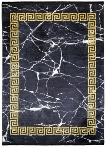 ČiernytrendovýkoberecsozlatýmgeometrickýmvzoromŠírka:140cm|Dĺžka:200cm56708_115874