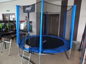 DomTextilu Trampolínapredeti366cm+ochrannásieť+schodíky12FT 312cm modrá