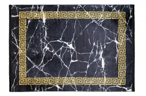 ČiernytrendovýkoberecsozlatýmgeometrickýmvzoromŠírka:140cm|Dĺžka:200cm56708_115874