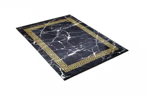 ČiernytrendovýkoberecsozlatýmgeometrickýmvzoromŠírka:140cm|Dĺžka:200cm56708_115874