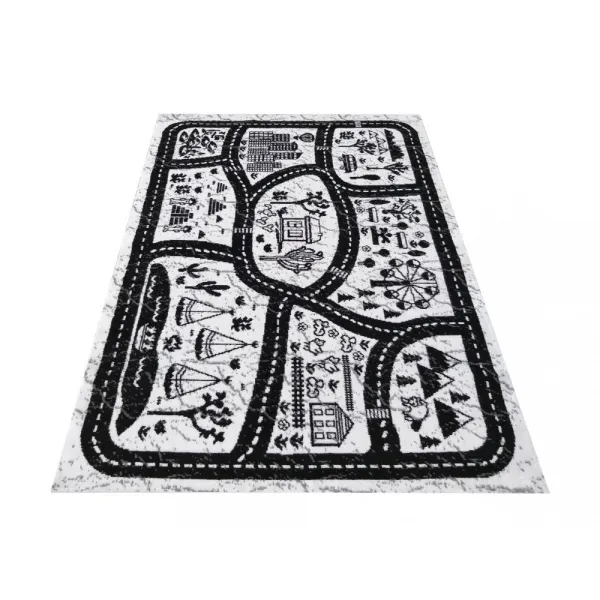 KrémovočiernydetskýkoberecsautíčkamiauličkamiŠírka:80cm|Dĺžka:150cm45279_91782