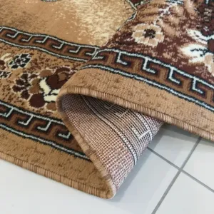 Domtextilu Hnedý koberec do obývačky vo vintage štýle Šírka: 80 cm | Dĺžka: 150 cm 28682_20434
