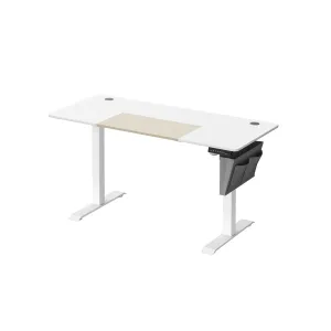 SONGMICS Polohovací stôl elektrický 140 x 60 cm bielo-béžový