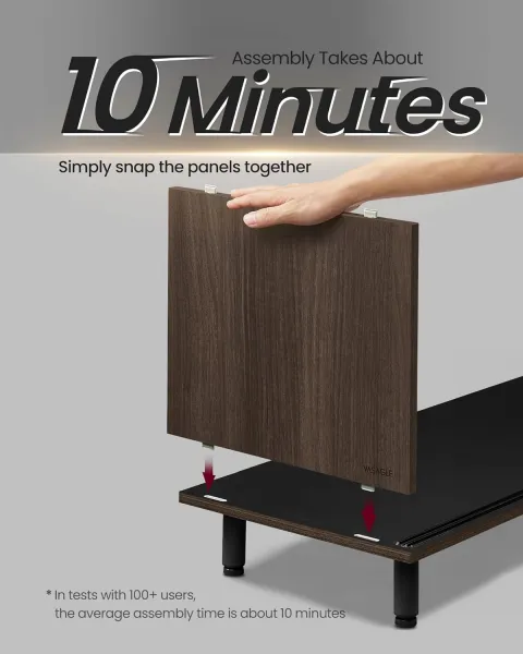 VASAGLE Moderný TV stolík 140 x 45 x 39 cm hnedý čierny