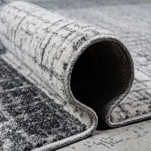 Domtextilu Univerzálny moderný koberec sivej farby Šírka: 80 cm | Dĺžka: 150 cm 30873_26251