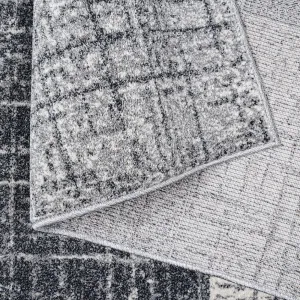 Domtextilu Univerzálny moderný koberec sivej farby Šírka: 80 cm | Dĺžka: 150 cm 30873_26251