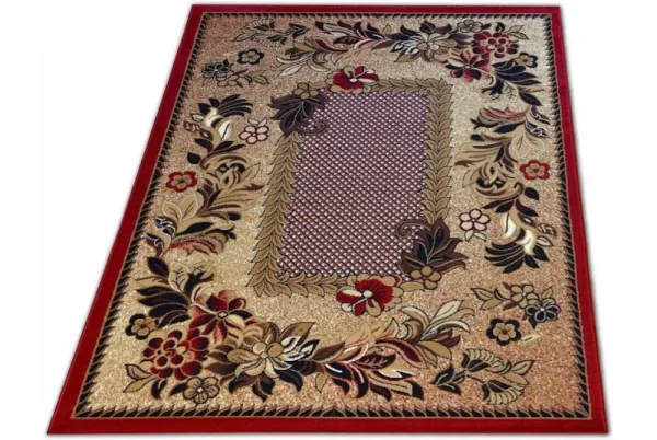 Domtextilu Červeno hnedý kusový koberec s kvetmi Šírka: 100 cm | Dĺžka: 190 cm 29304_21885