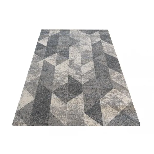 Domtextilu Sivý koberec s moderným vzorom Šírka: 80 cm | Dĺžka: 150 cm 30875_26256