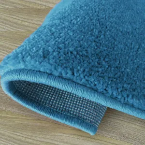 Domtextilu Okrúhly koberec modrej farby Šírka: 100 cm | Dĺžka: 100 cm 30923_98295
