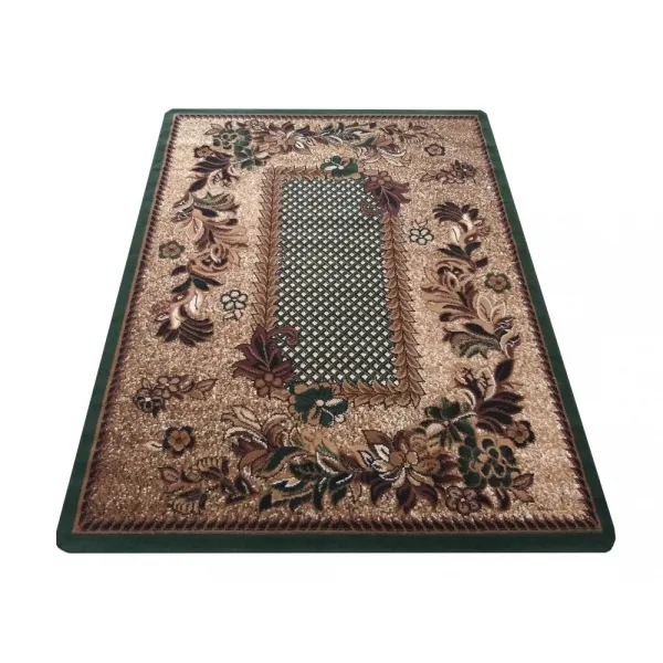Domtextilu Štýlový vintage koberec so zeleným okrajom Šírka: 120 cm | Dĺžka: 170 cm 31032_26708