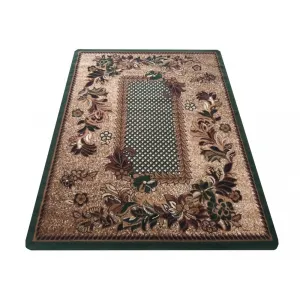Domtextilu Štýlový vintage koberec so zeleným okrajom Šírka: 120 cm | Dĺžka: 170 cm 31032_26708