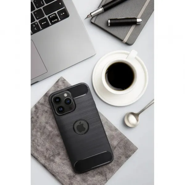 OEM Carbon Kryt pre iPhone 16 Plus, Čierny