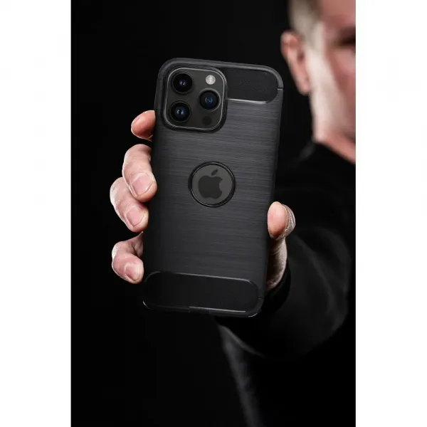 OEM Carbon Kryt pre iPhone 16 Plus, Čierny