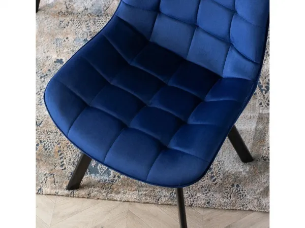 JAKS Jedálenská stolička modrá velúr Rick