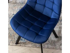 JAKS Jedálenská stolička modrá velúr Rick