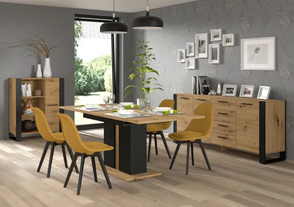 ARTBm Rozkladací jedálenský stôl NUKA I |dub artisan